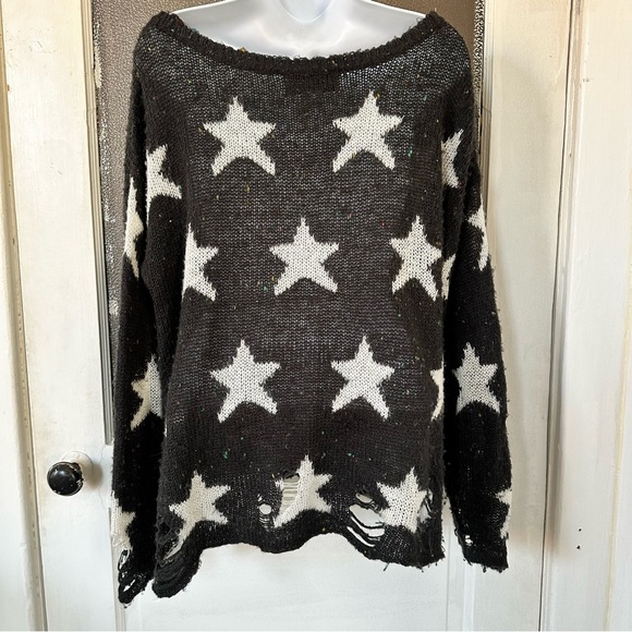 Wildfox Seeing Stars Black Sweater - Picture 5 of 7